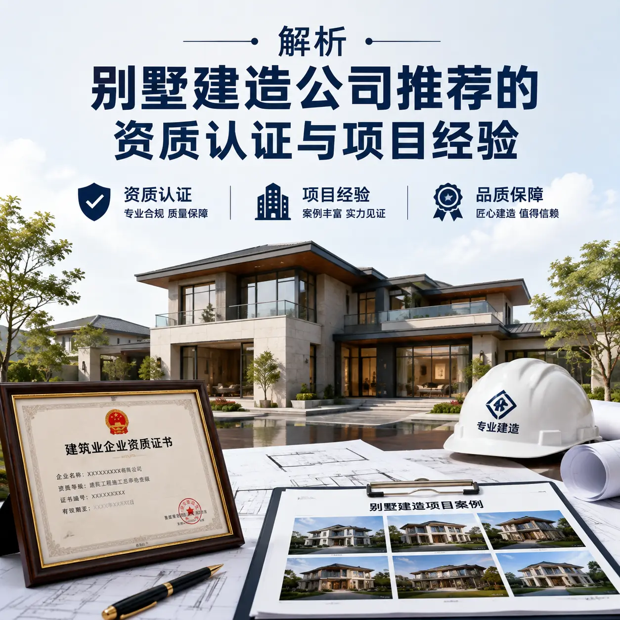 解析 晴隆 别墅建造公司推荐的资质认证与项目经验