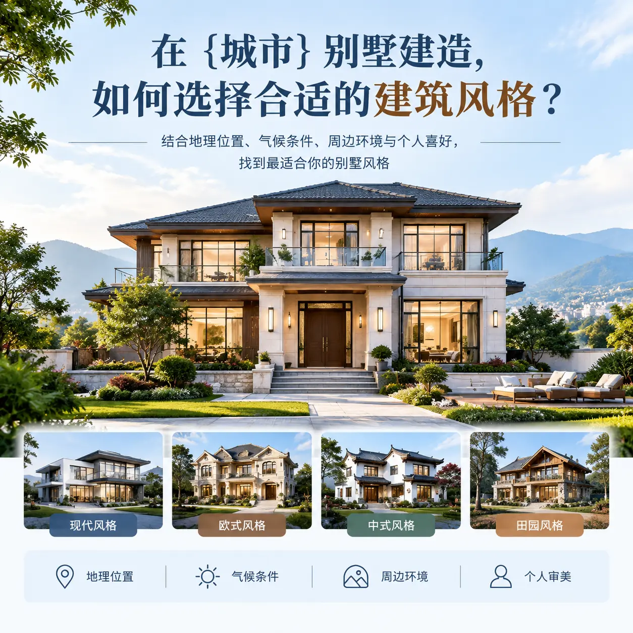 在 晴隆 别墅建造，如何选择合适的建筑风格？